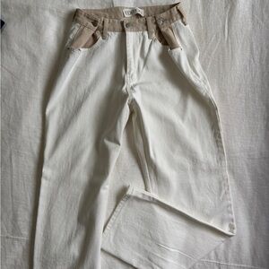 The Frankie Shop Hayla Contrast Jeans xs/s white/cream